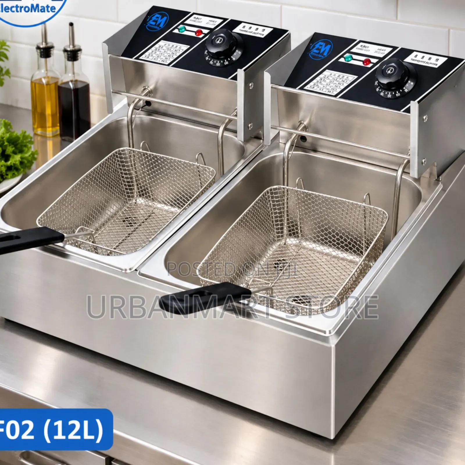 Electromate Double Deep Fryer 12 Litres