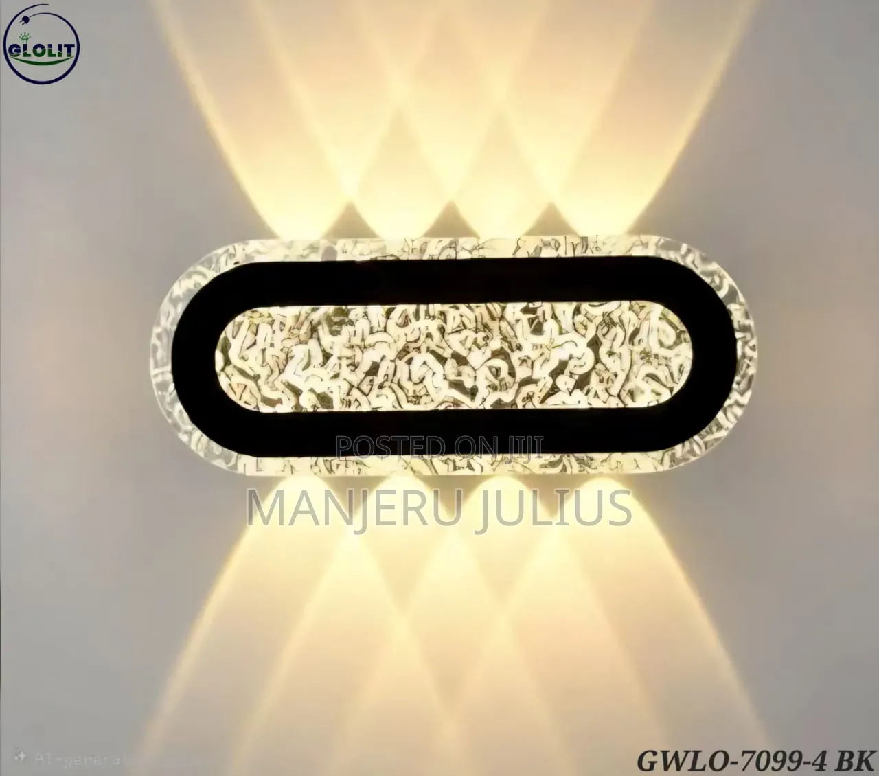 Crystal Up and Down Wall Light