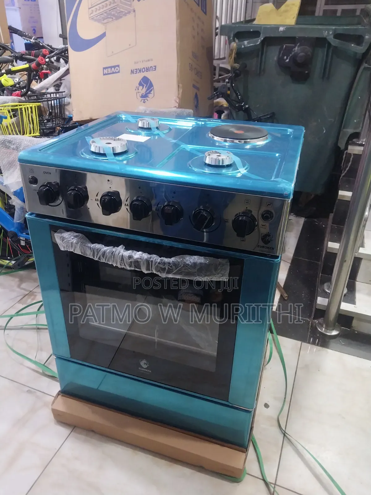 Euroken Standing Cooker 3 Gas +1 Electric Plate