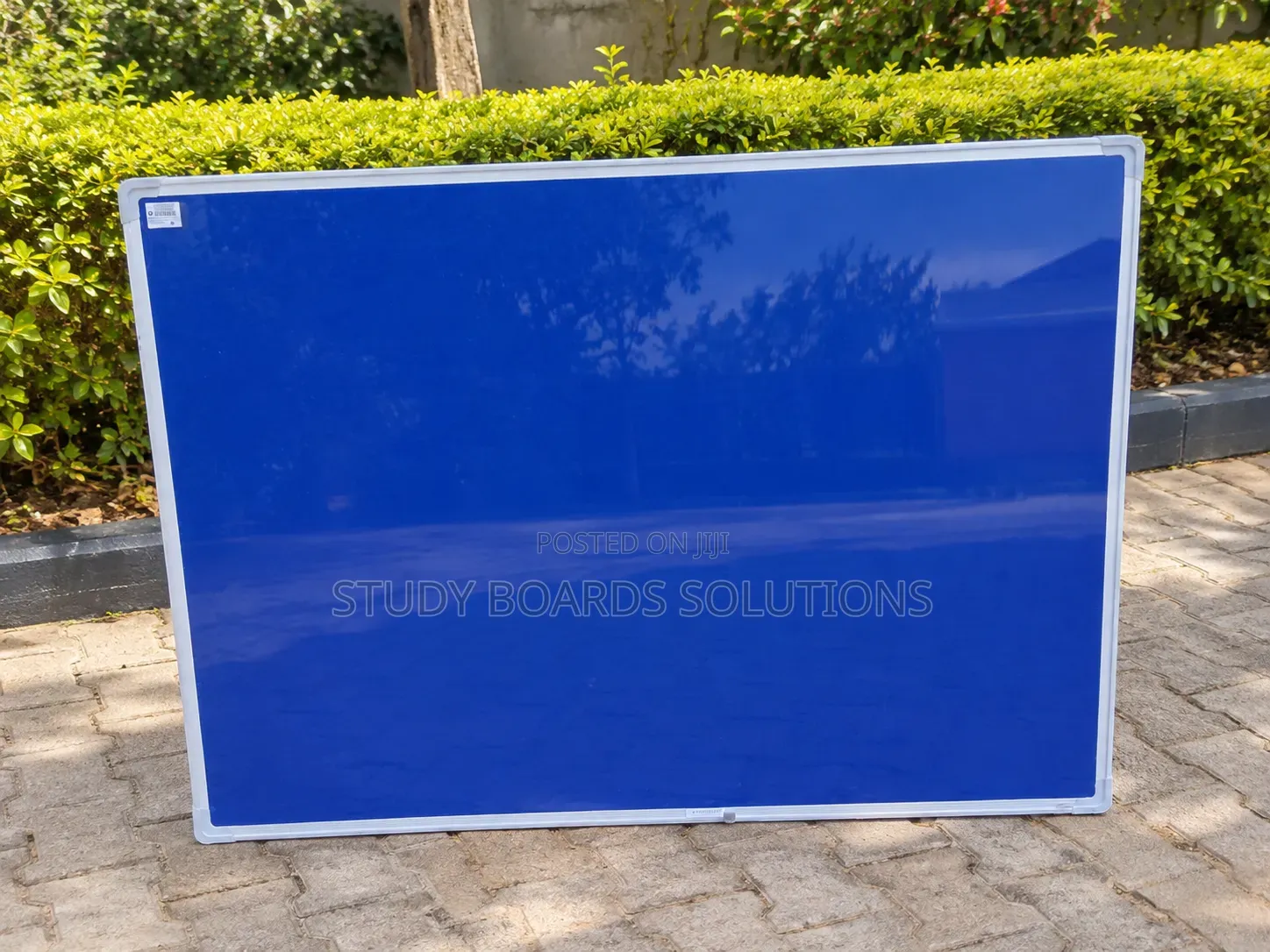 Glossy Office Blue Fabric Pin Notice Board 120cmx90cm