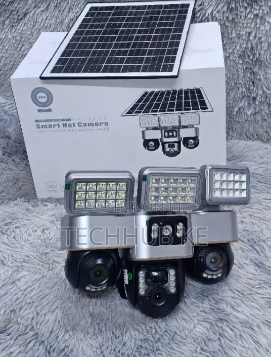 V380 Solar Street Light With Triple-View 4G PTZ Outdoor PTZ Camera