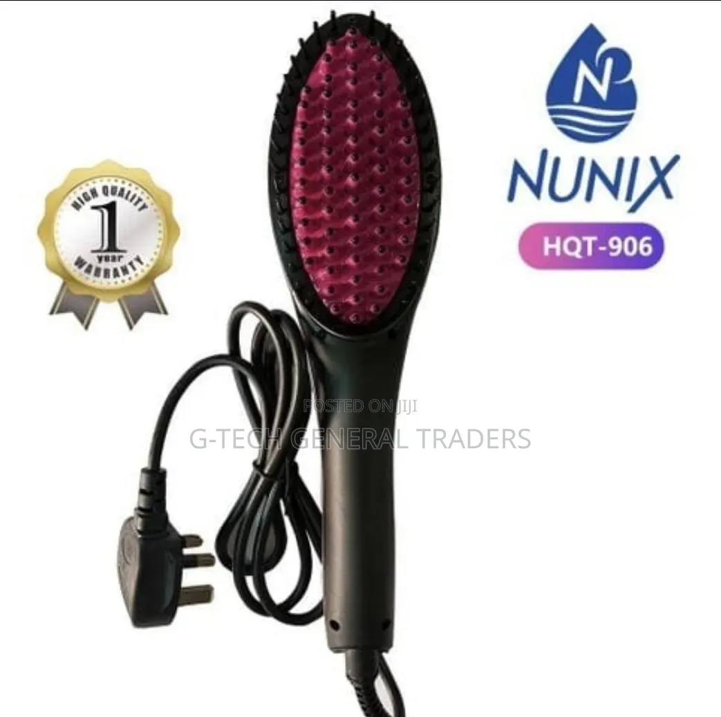 Nunix HQT-906 Electric Hair Straightening Brush Comb