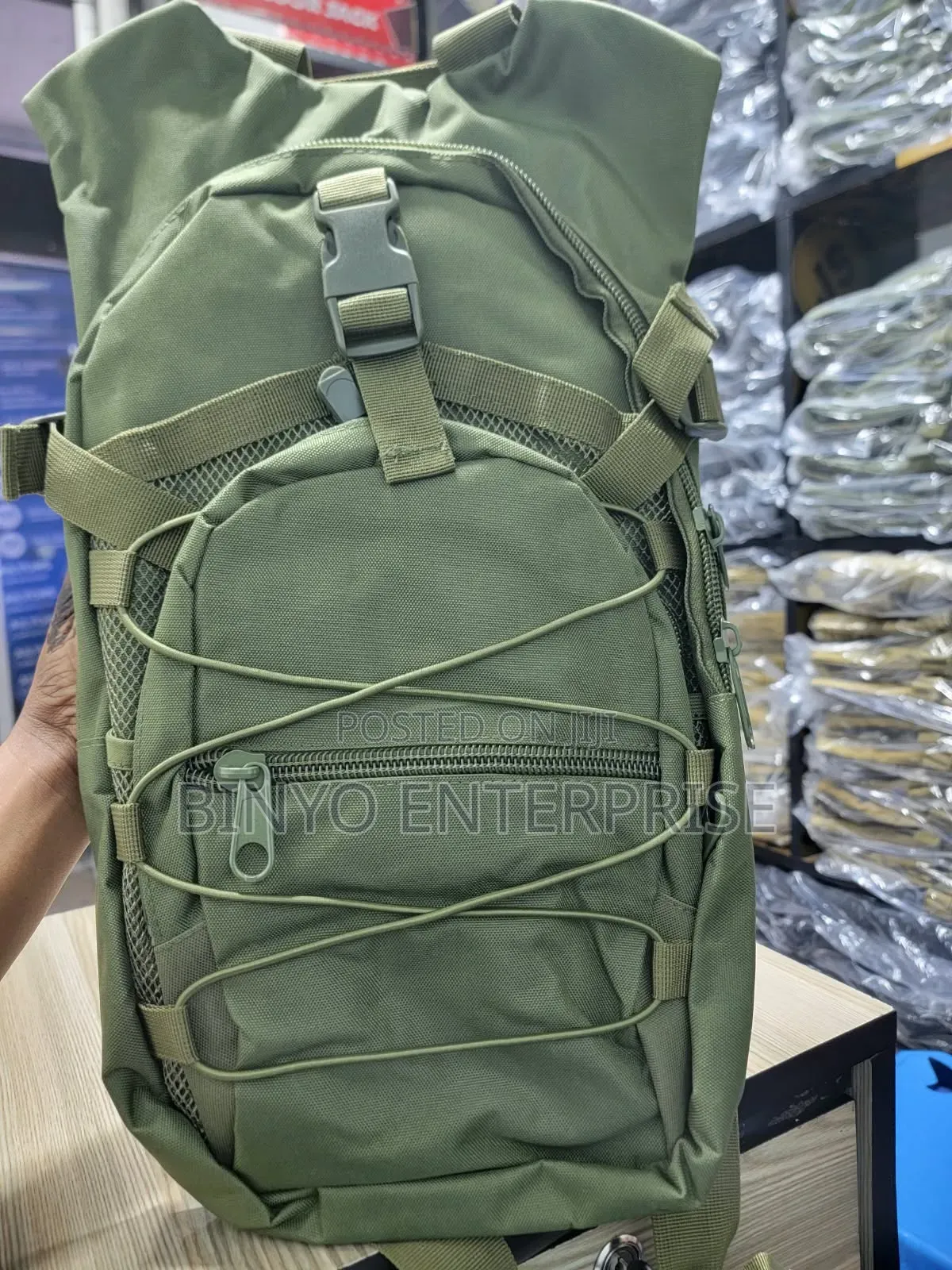 Black/Green Hiking Bag