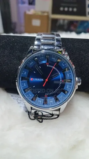Curren Quartz Silver and Blue Watch