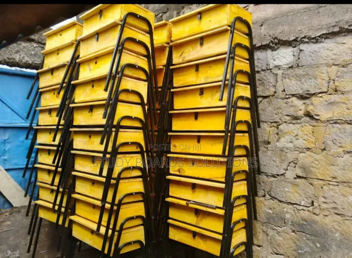 Durable Locker and Chair—Metal and Wood Built for School Use