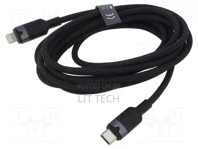 LALBH Vention USB 2.0; Apple Lightning Plug,USB C Plug; Nickel Plated