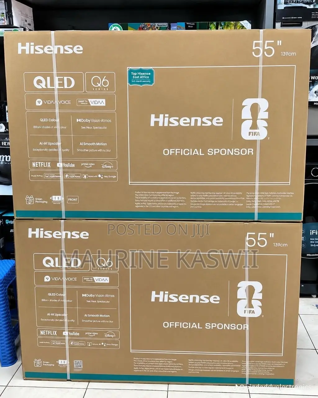 Hisense 55”qled Series 6 Smart Vida TV