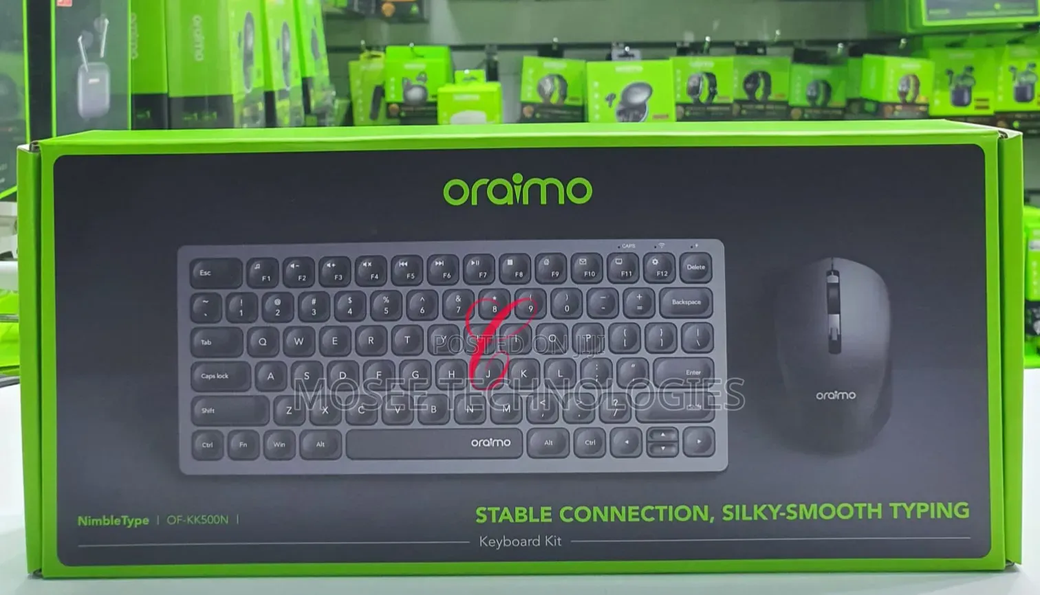 Oraimo NimbleType OF-KK500N Rechargeable & Silent Wireless Keyboard.