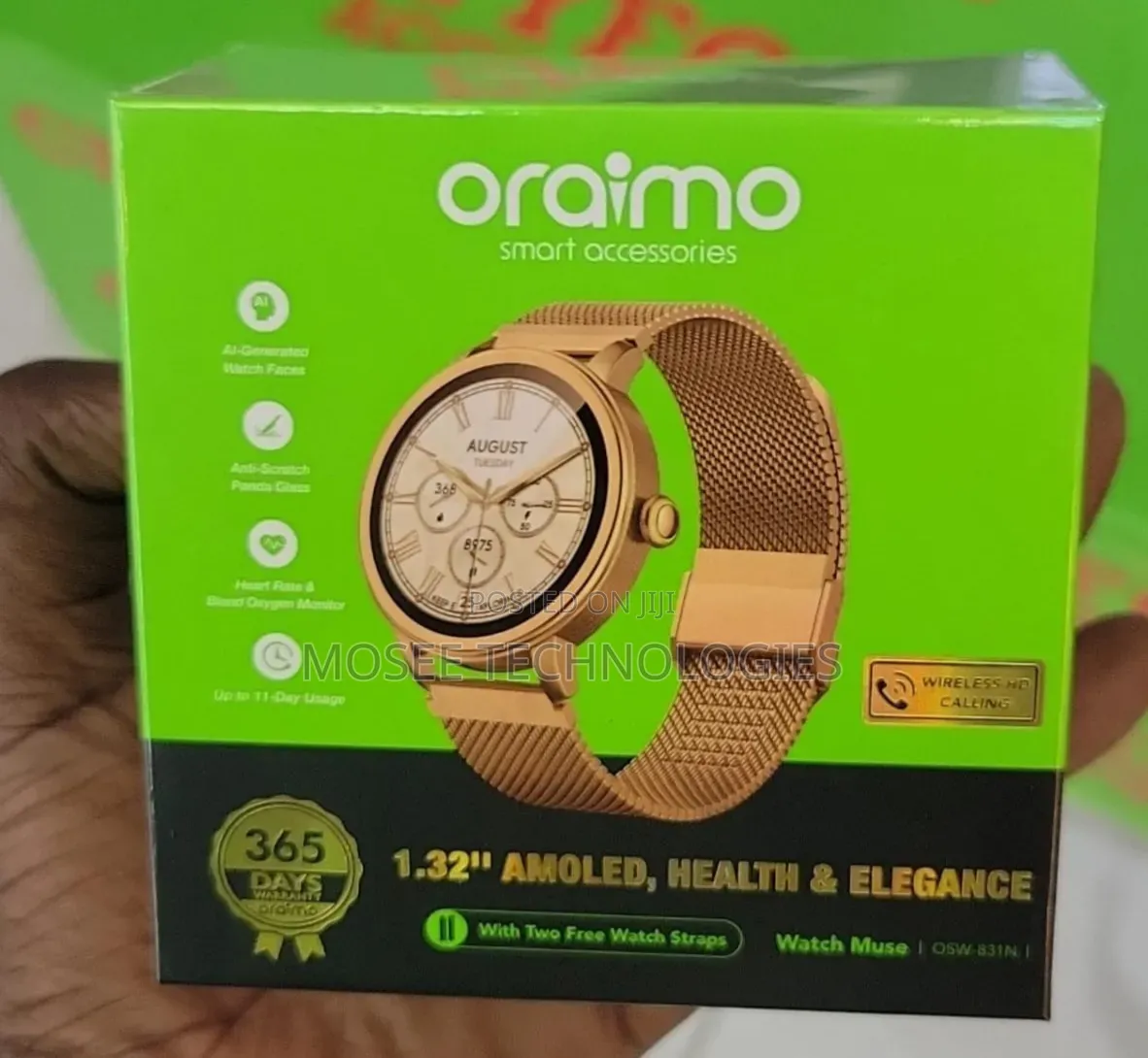 Oraimo Watch Muse OSW-831N 1.32” AMOLED IP68 Smart Watch