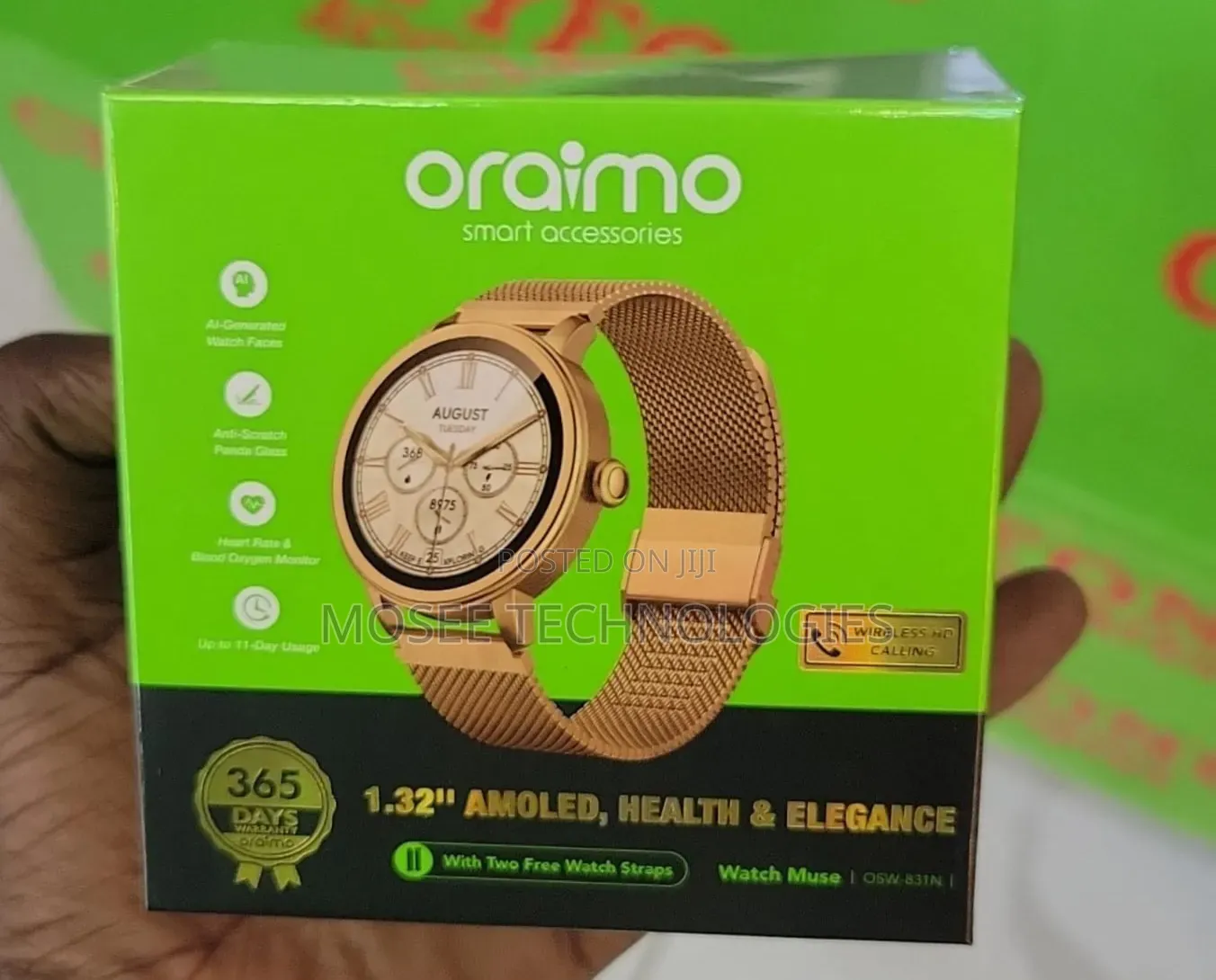 Oraimo Watch Muse OSW-831N 1.32” AMOLED IP68 Smart Watch