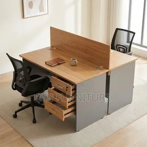 Office Workstation; Two Users Modular Square Station