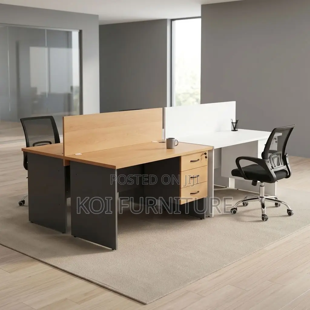 Office Workstation; Two Users Modular Square Station