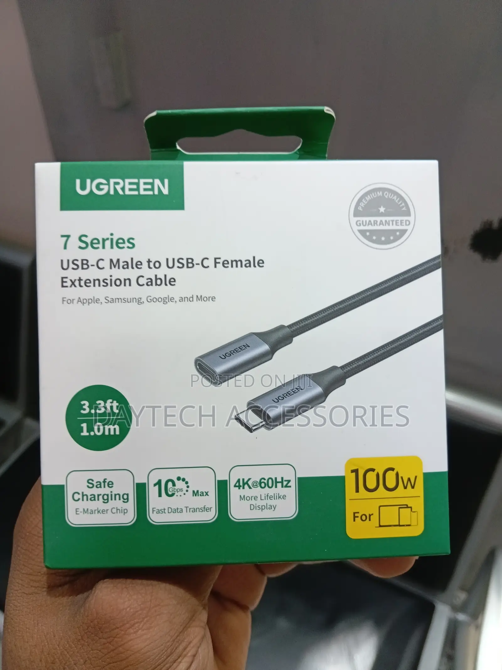 UGREEN USB C 3.1 Male to USB C Female Extension Cable- 0.45m(10Gbps