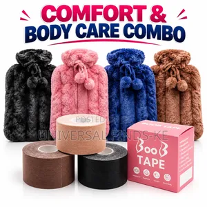2-in-1 Hot Water Bottle and Boobie Tape Combo for Comfort and Fashion