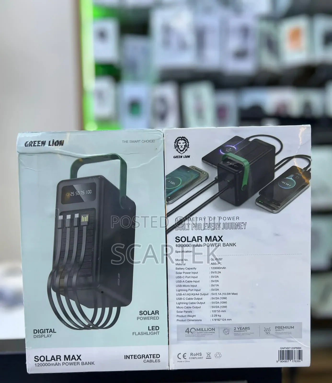 Green Lion Solar Max 120000mAH Power Bank