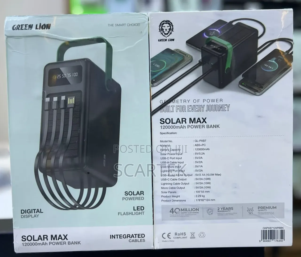 Green Lion Solar Max 120000mAH Power Bank