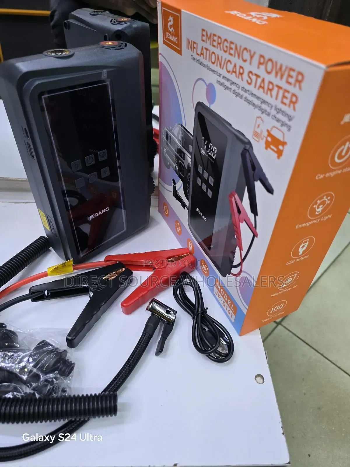 JP-S161 30000mAHCar Jump Starter & Tyre Inflator