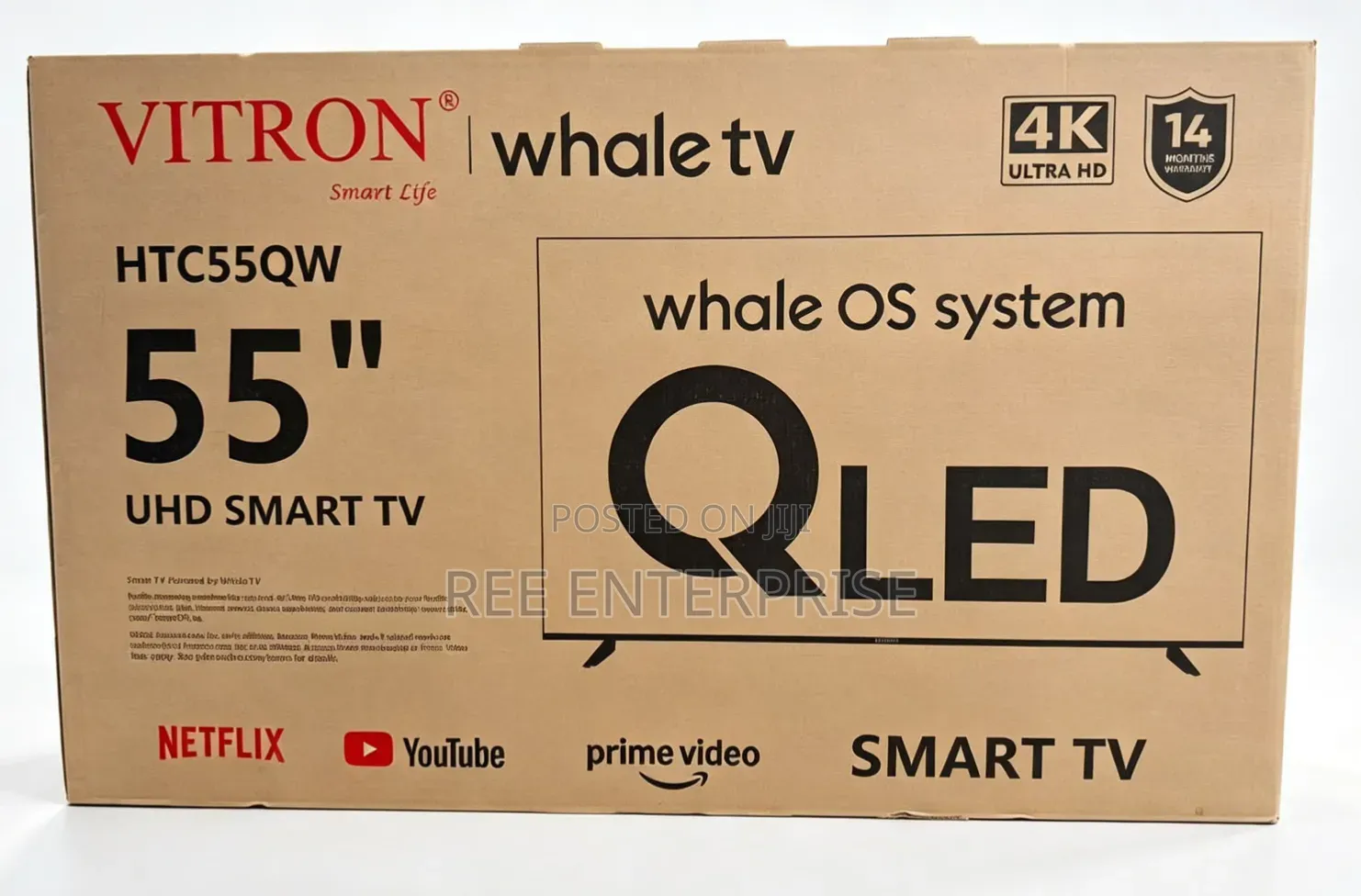 *Vitron 55" Smart QLED Whale OS UHD 4K TV  