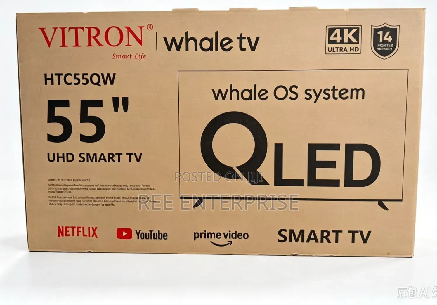 *Vitron 55" Smart QLED Whale OS UHD 4K TV  