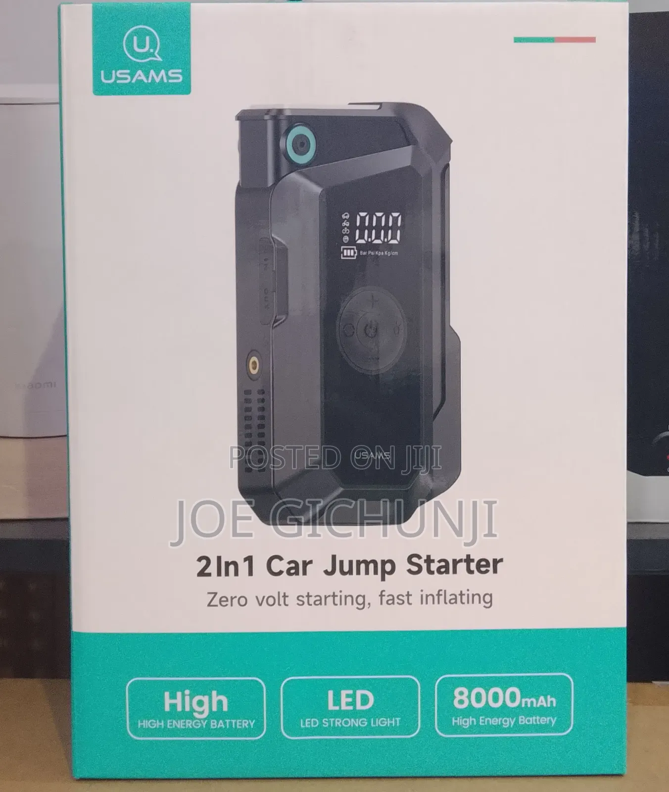 USAMS 2-in-1 Car Jump Starter & Air Pump (ZB287)