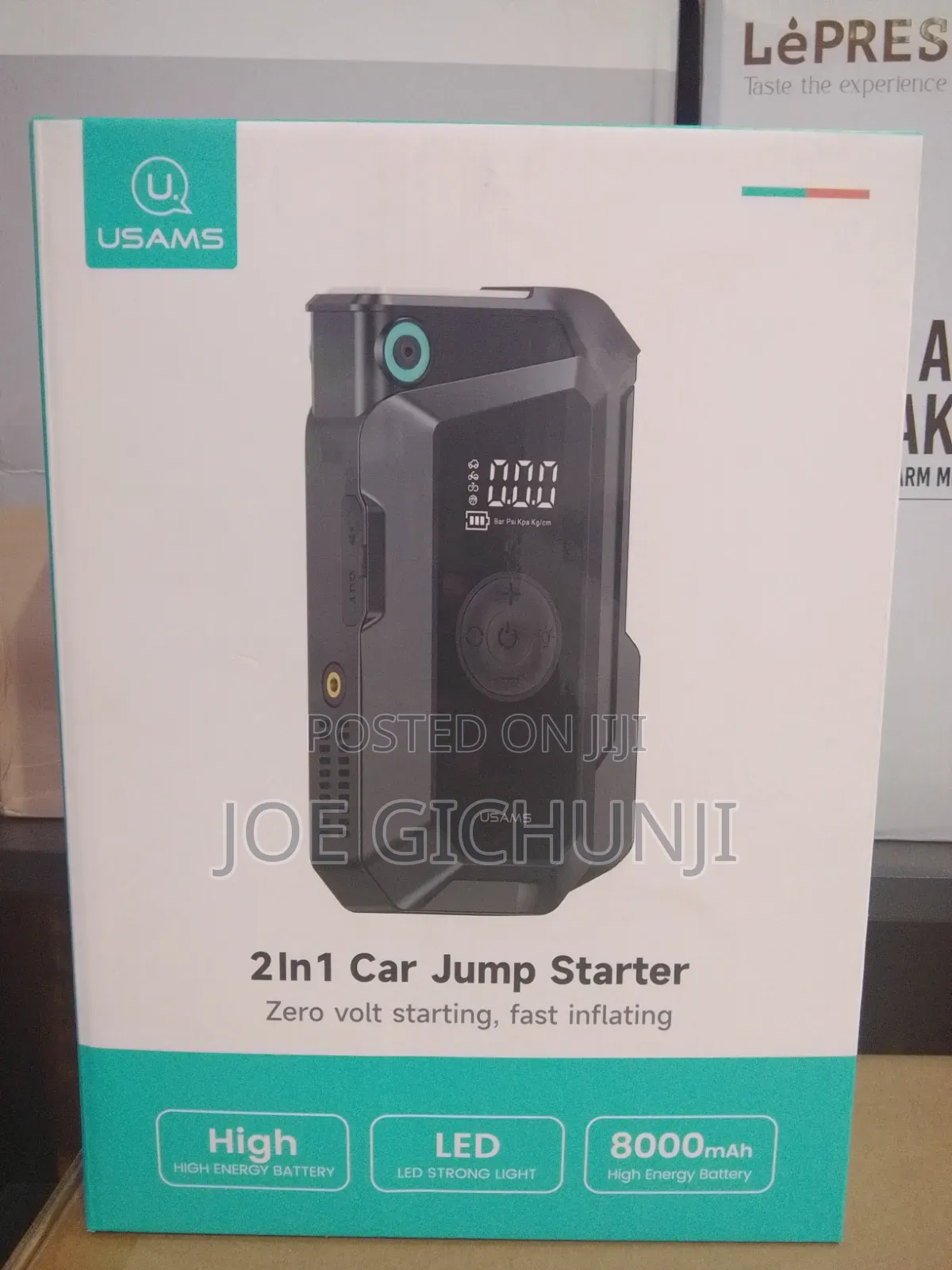 USAMS 2-in-1 Car Jump Starter & Air Pump (ZB287)
