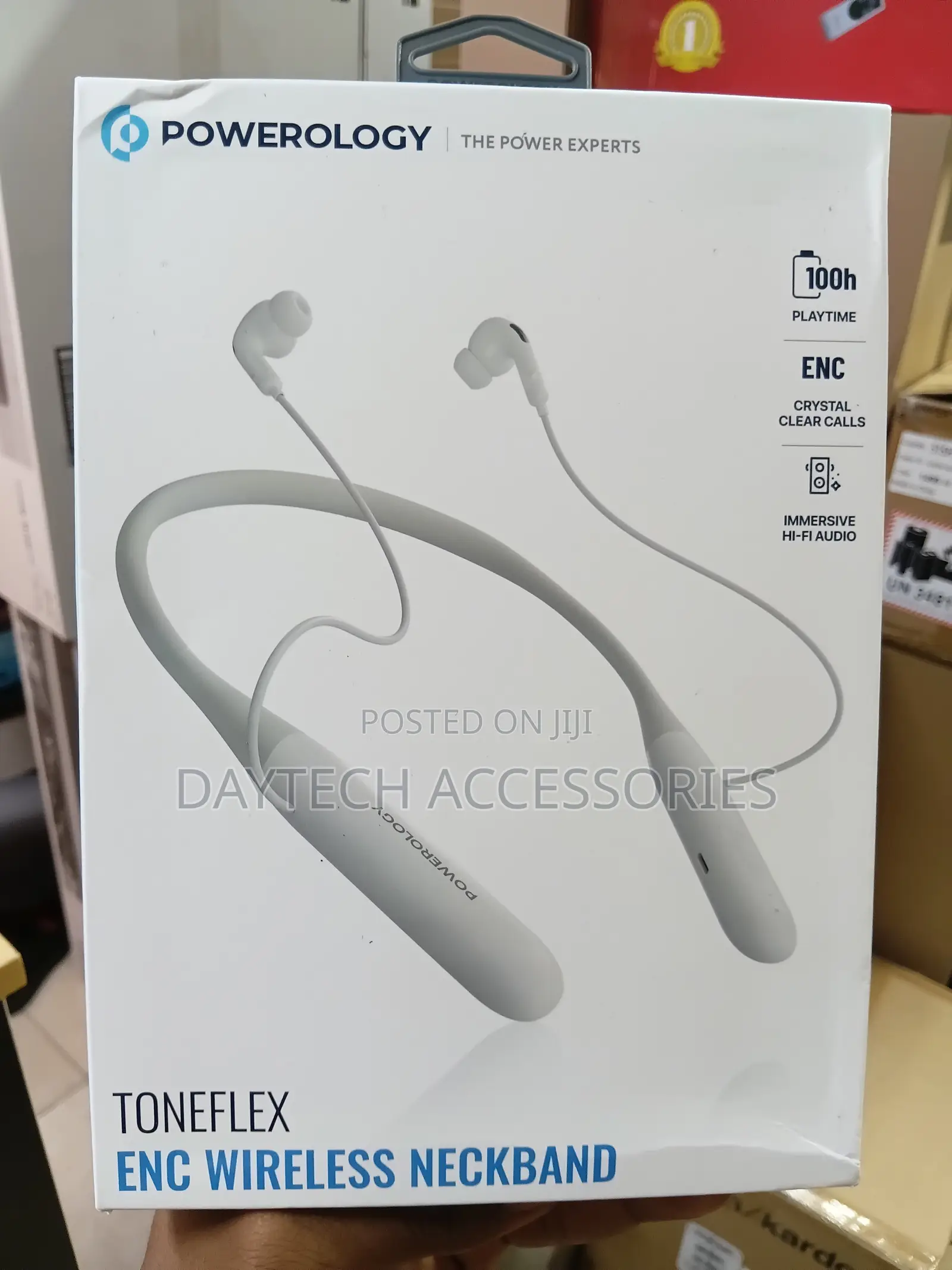 Powerology Toneflex ENC Wireless Neckband Bluetooth Neckband Earphone.