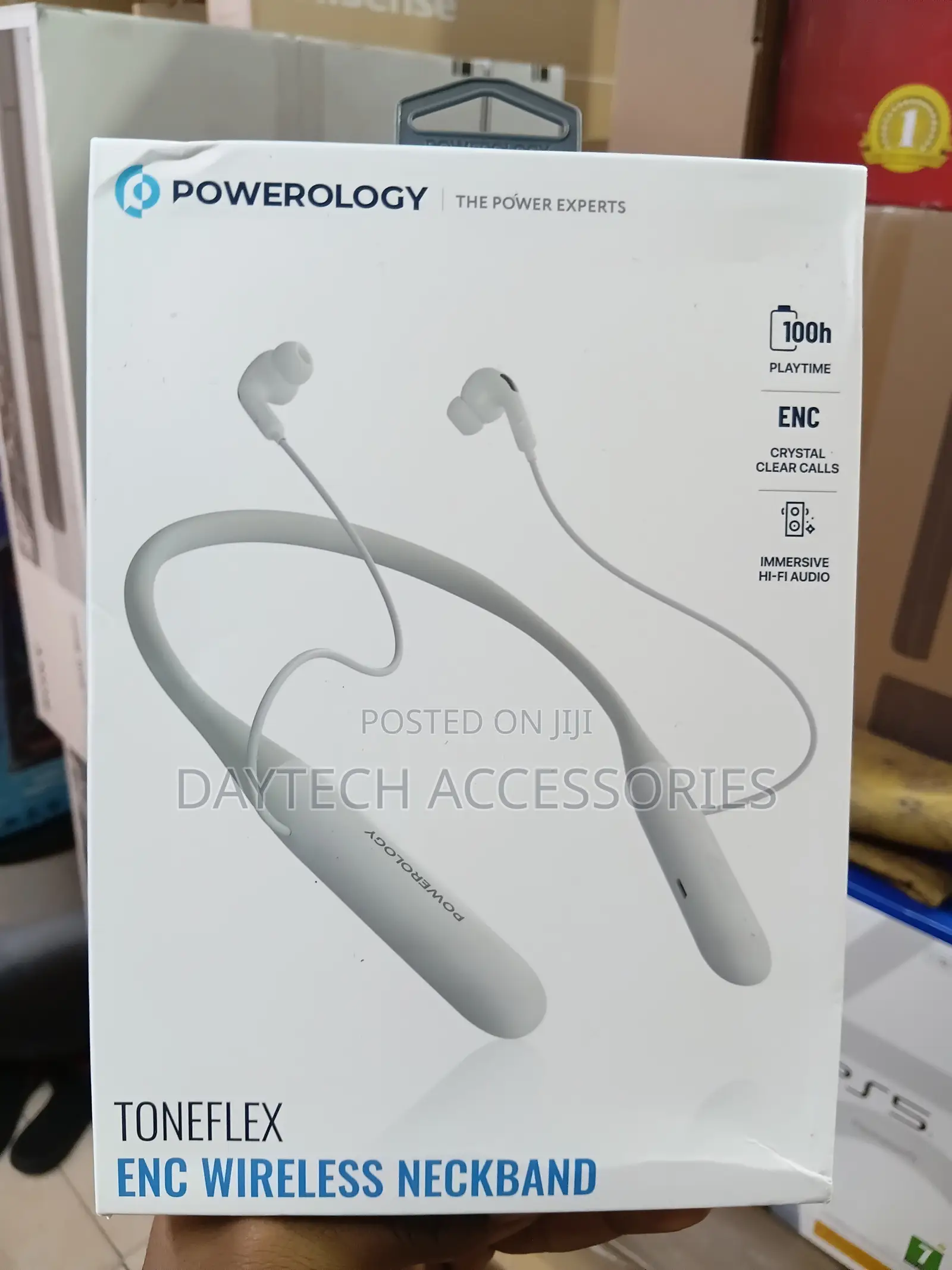 Powerology Toneflex ENC Wireless Neckband Bluetooth Neckband Earphone.