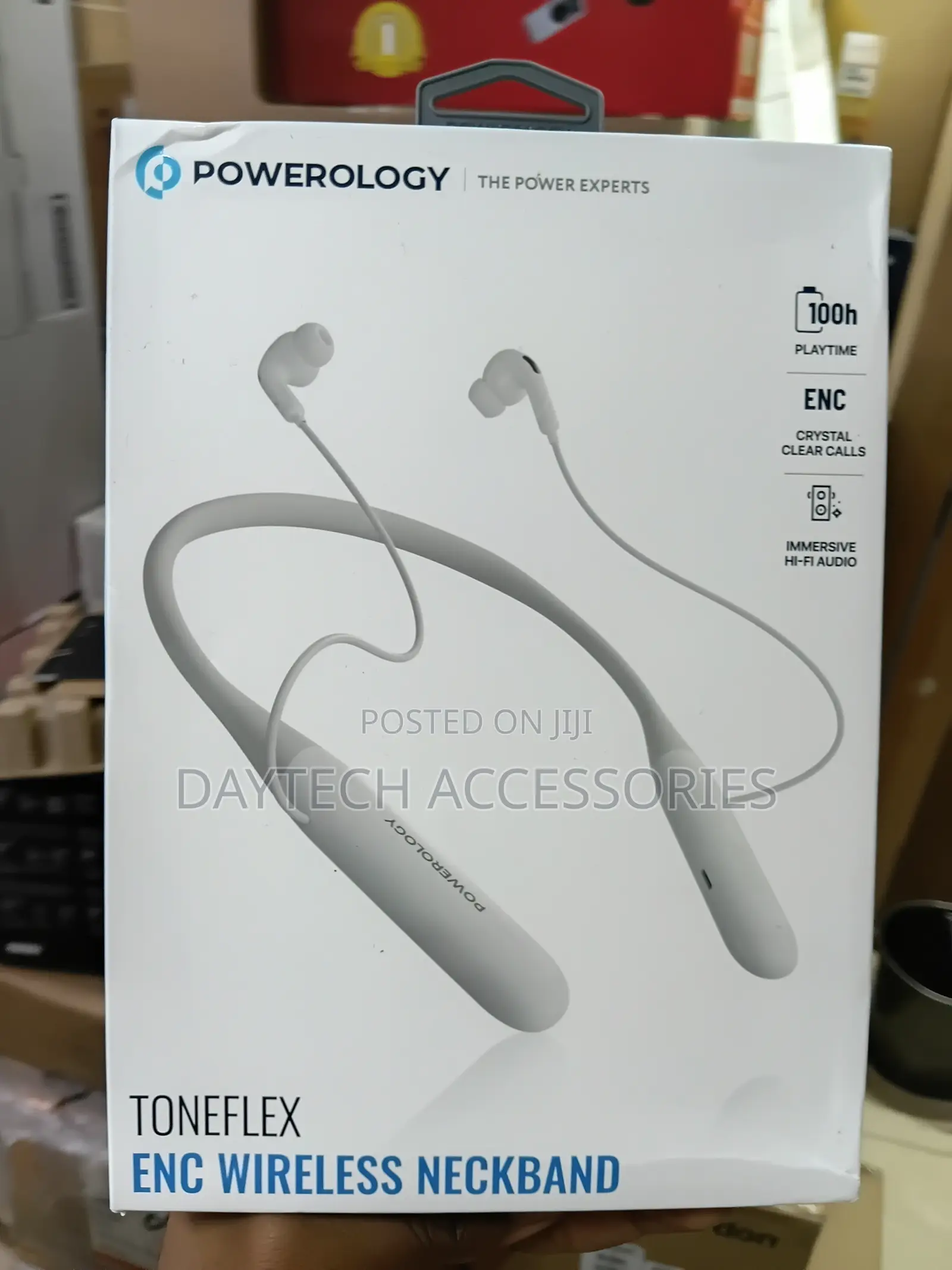 Powerology Toneflex ENC Wireless Neckband Bluetooth Neckband Earphone.