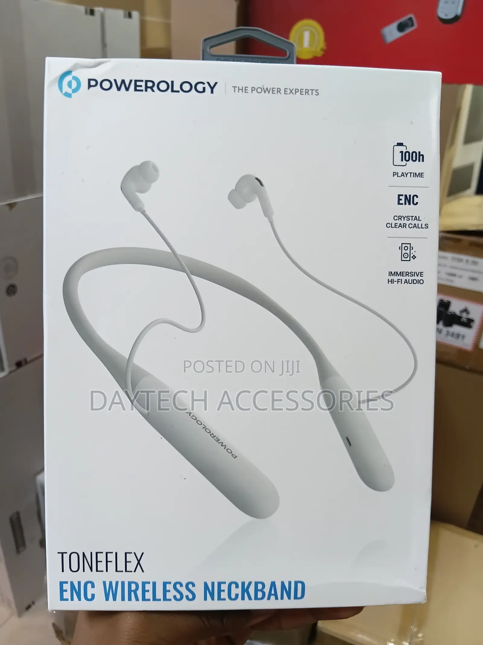 Powerology Toneflex ENC Wireless Neckband Bluetooth Neckband Earphone.