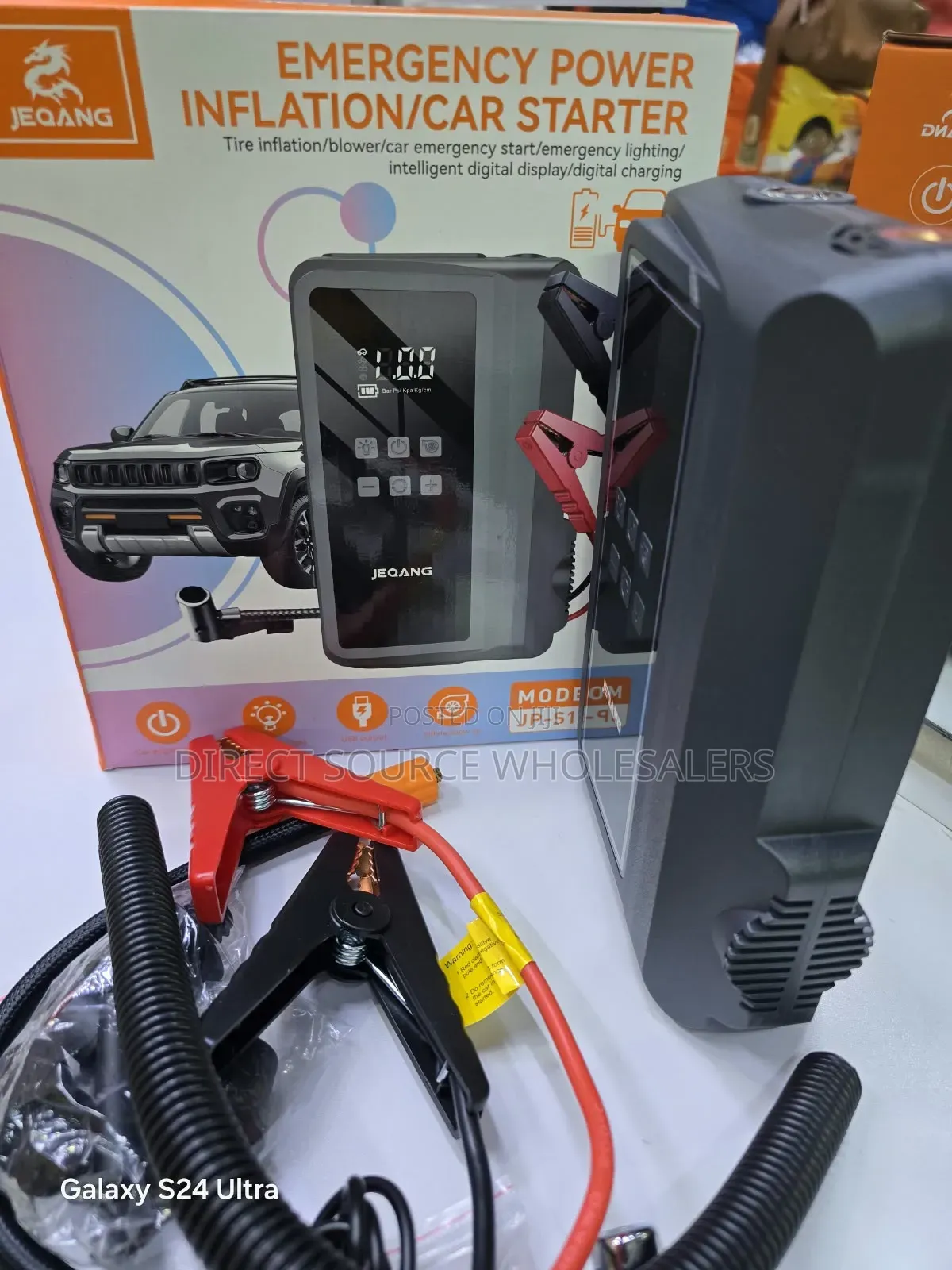 JEQANG Car Starter, Air Compressor & Emergency Power Kit