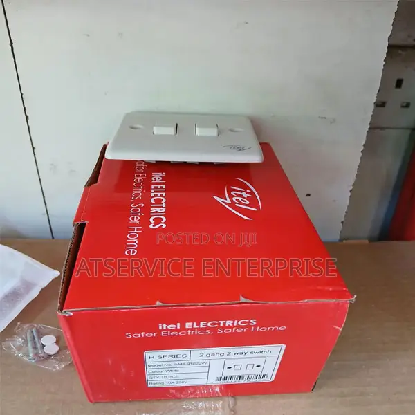 Original Itel White Two-Gang 2-waySwitch