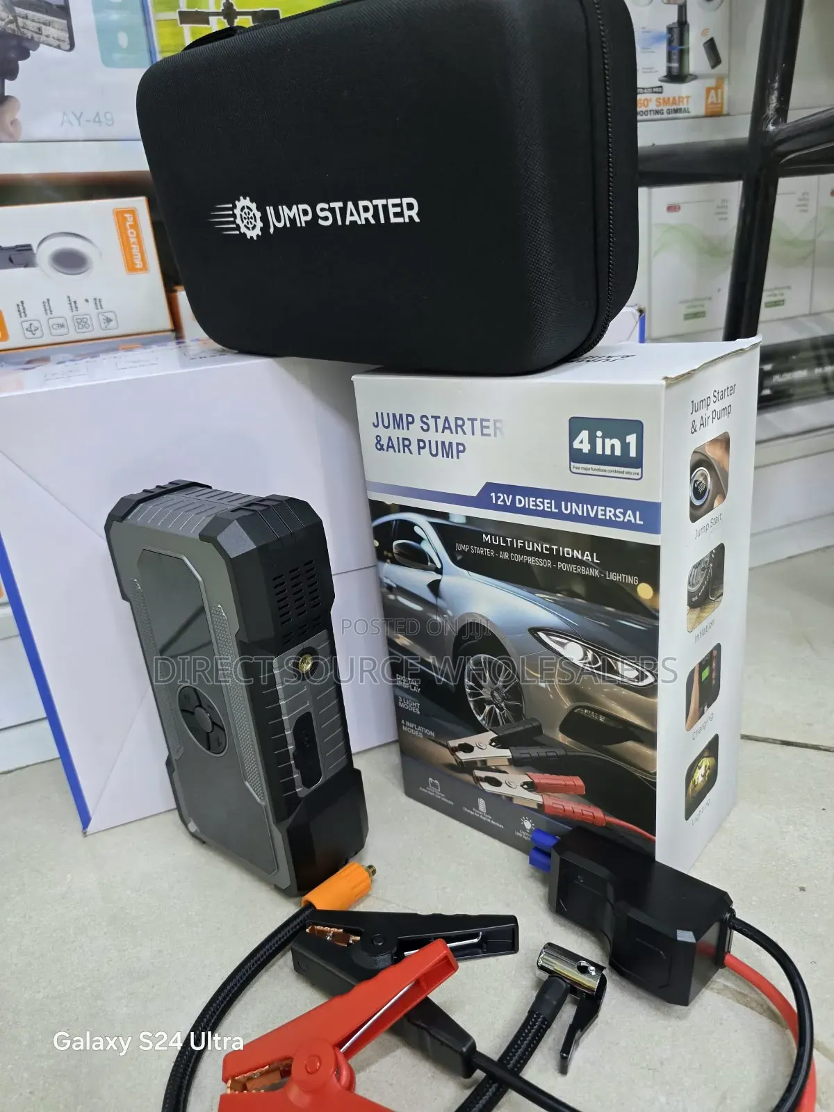 4-in-1 Portable Vehicle Emergency Starter & Air Pump