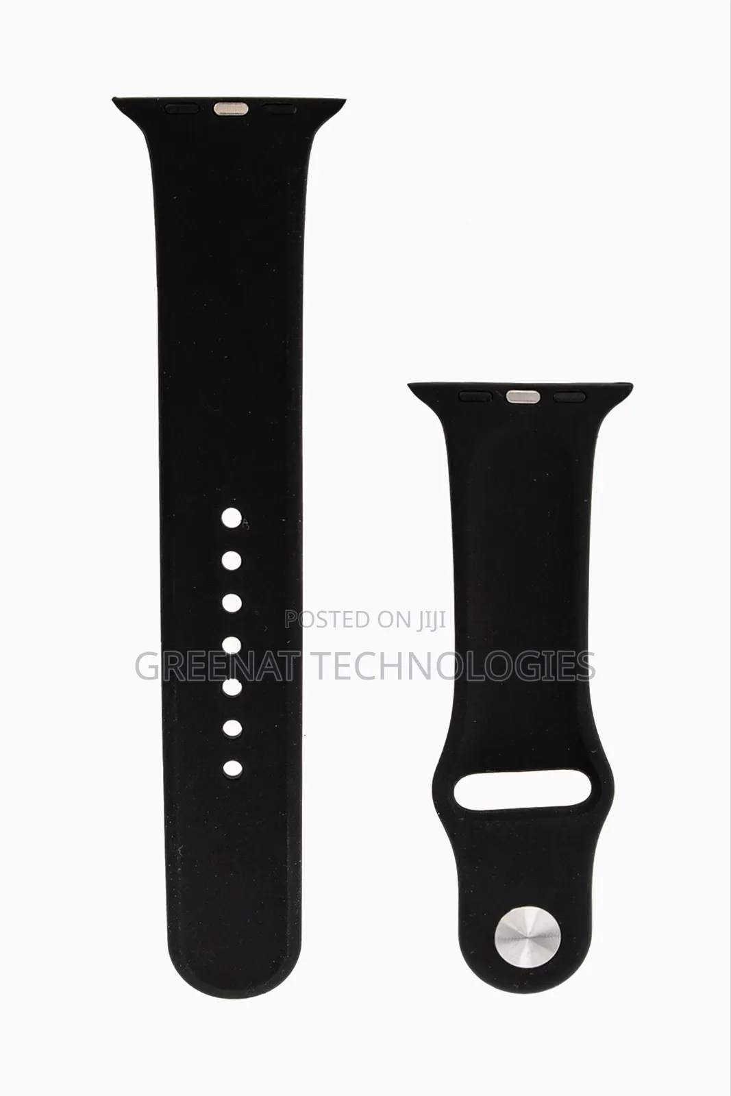 Pin and Tuck Silicone Sport Band Black for Apple Watch Ultra