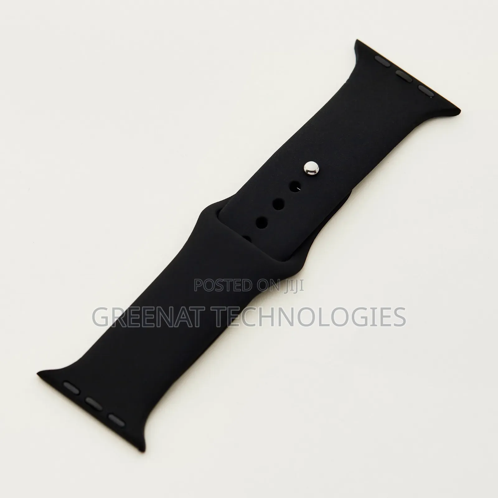 Pin and Tuck Silicone Sport Band Black for Apple Watch Ultra