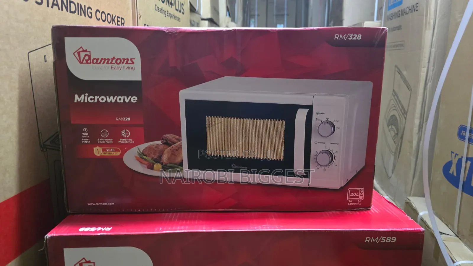 Ramtons RM/328 - 20L Manual Microwave - White
