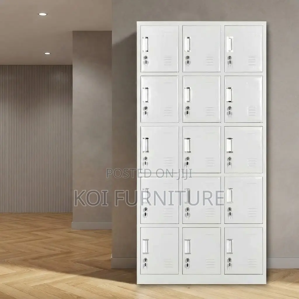Office Cabinet; 15 Drawers Stainless Executive High Cabinet
