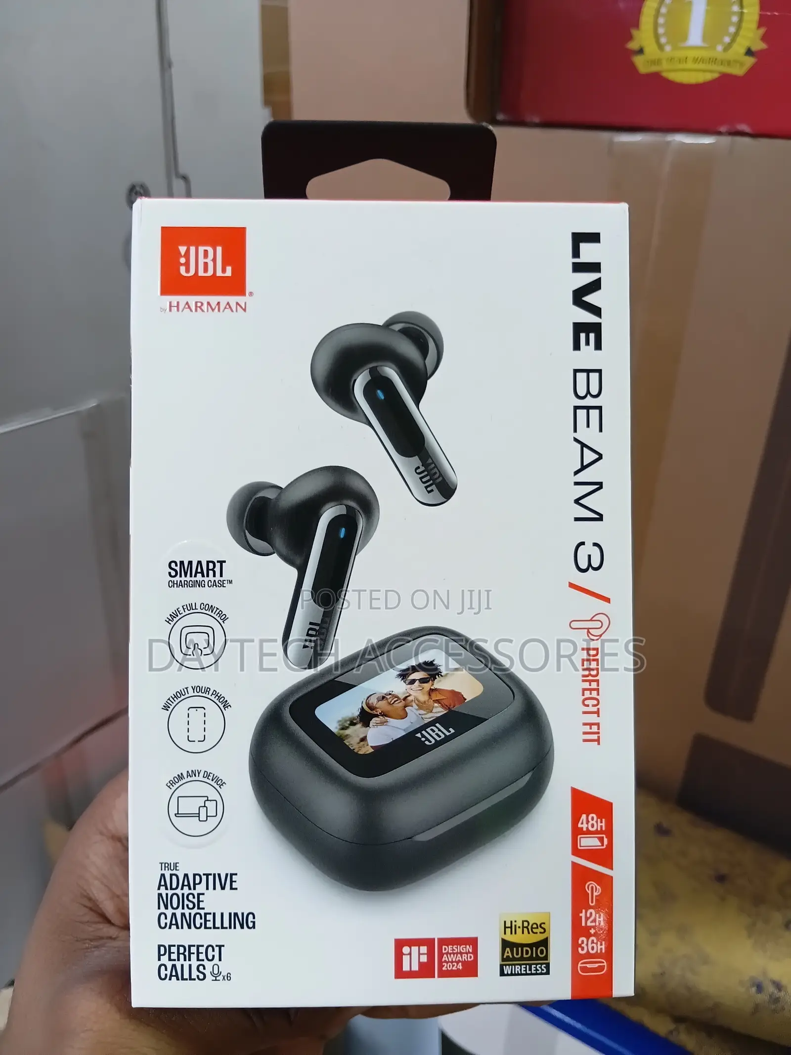 JBL Live Beam 3 True Wireless Noise Cancelling Earbuds - Black