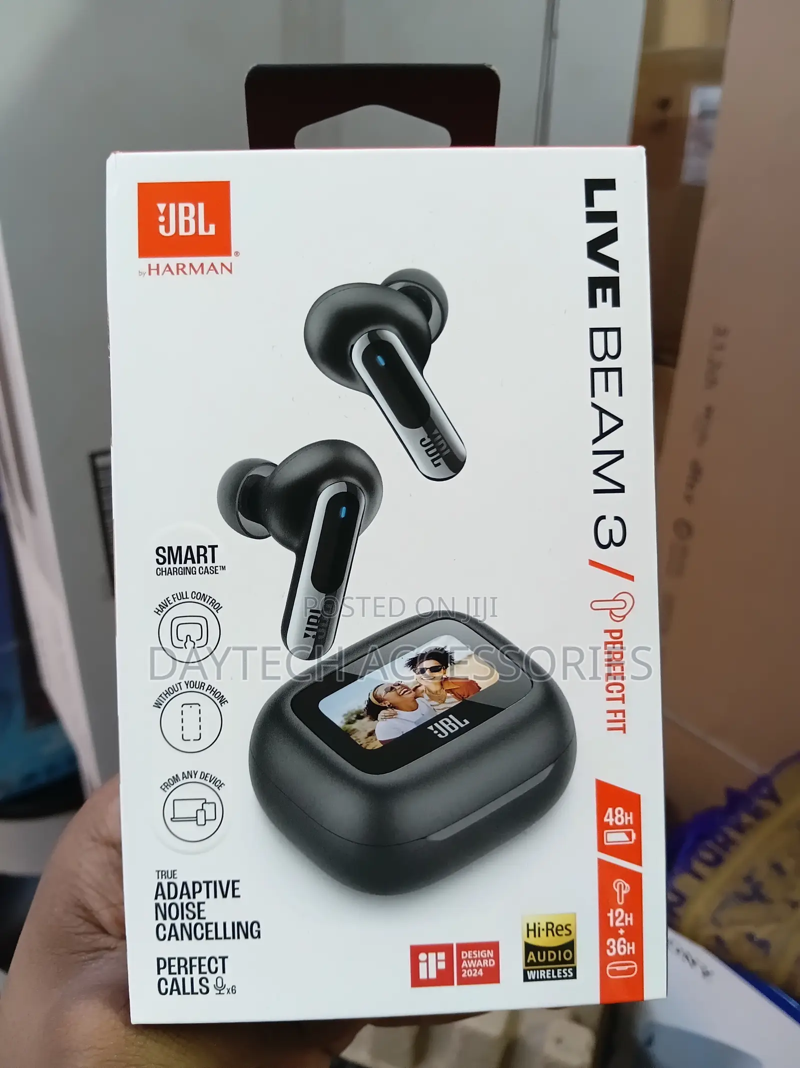 JBL Live Beam 3 True Wireless Noise Cancelling Earbuds - Black