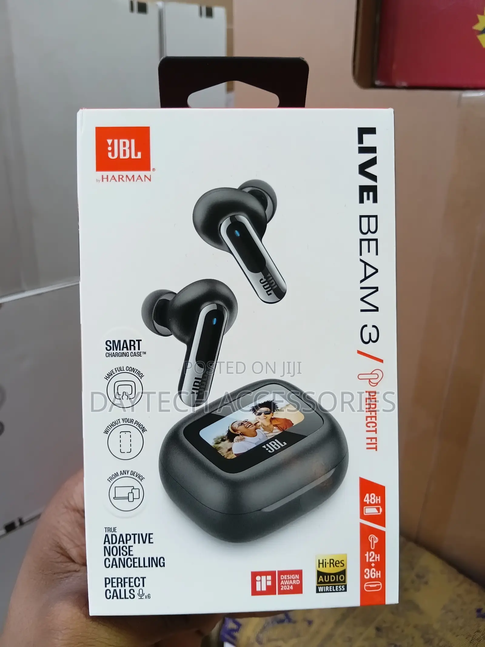 JBL Live Beam 3 True Wireless Noise Cancelling Earbuds - Black