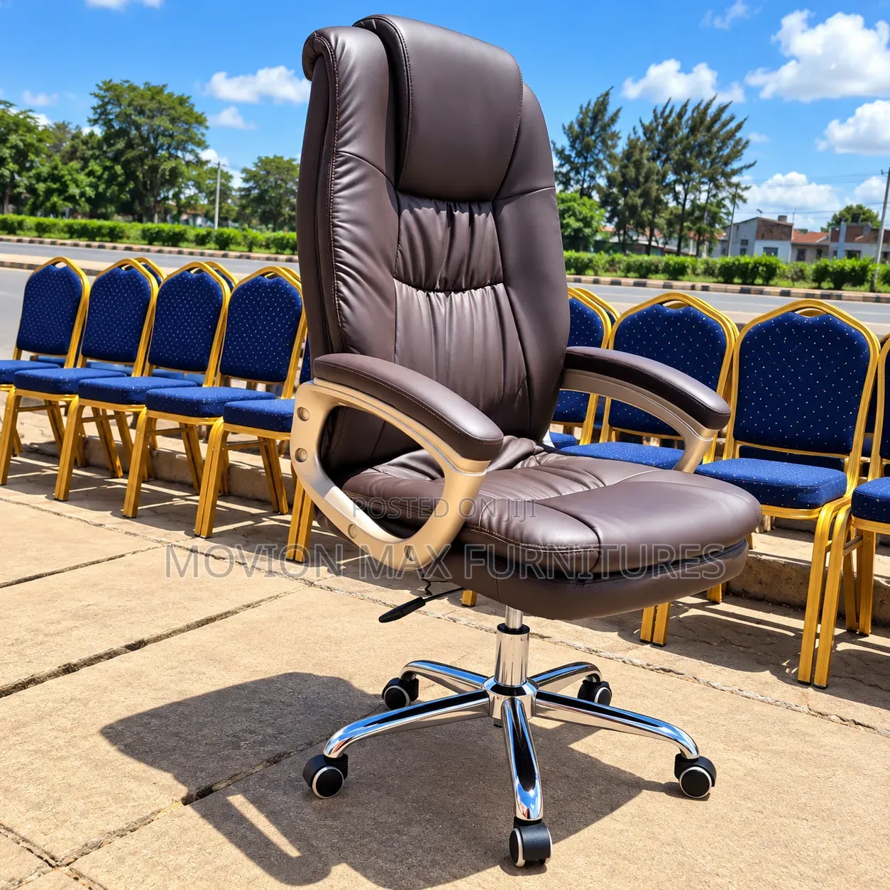 Premium Executive High-Back Leather Office Chair