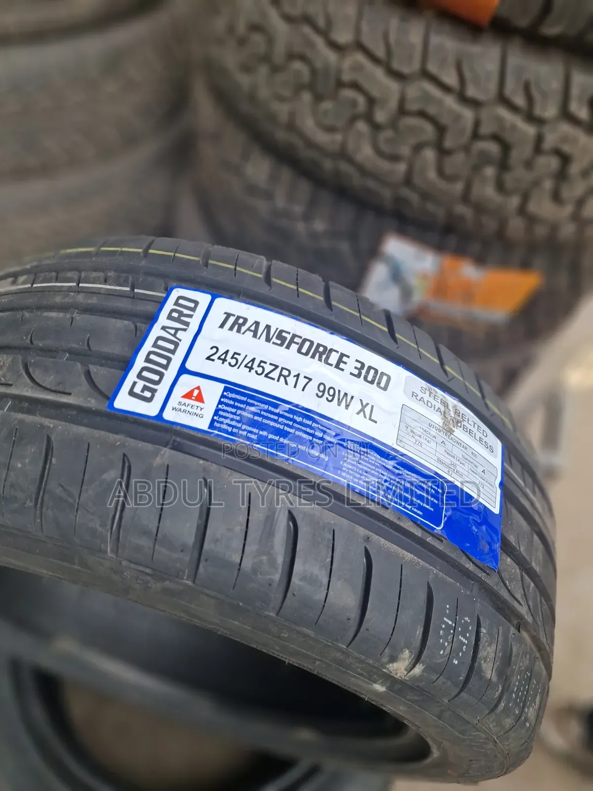 245/45zr17 Goddard Transforce Tire
