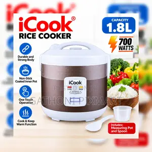 iCook 1.8L Automatic Rice Cooker – 700W