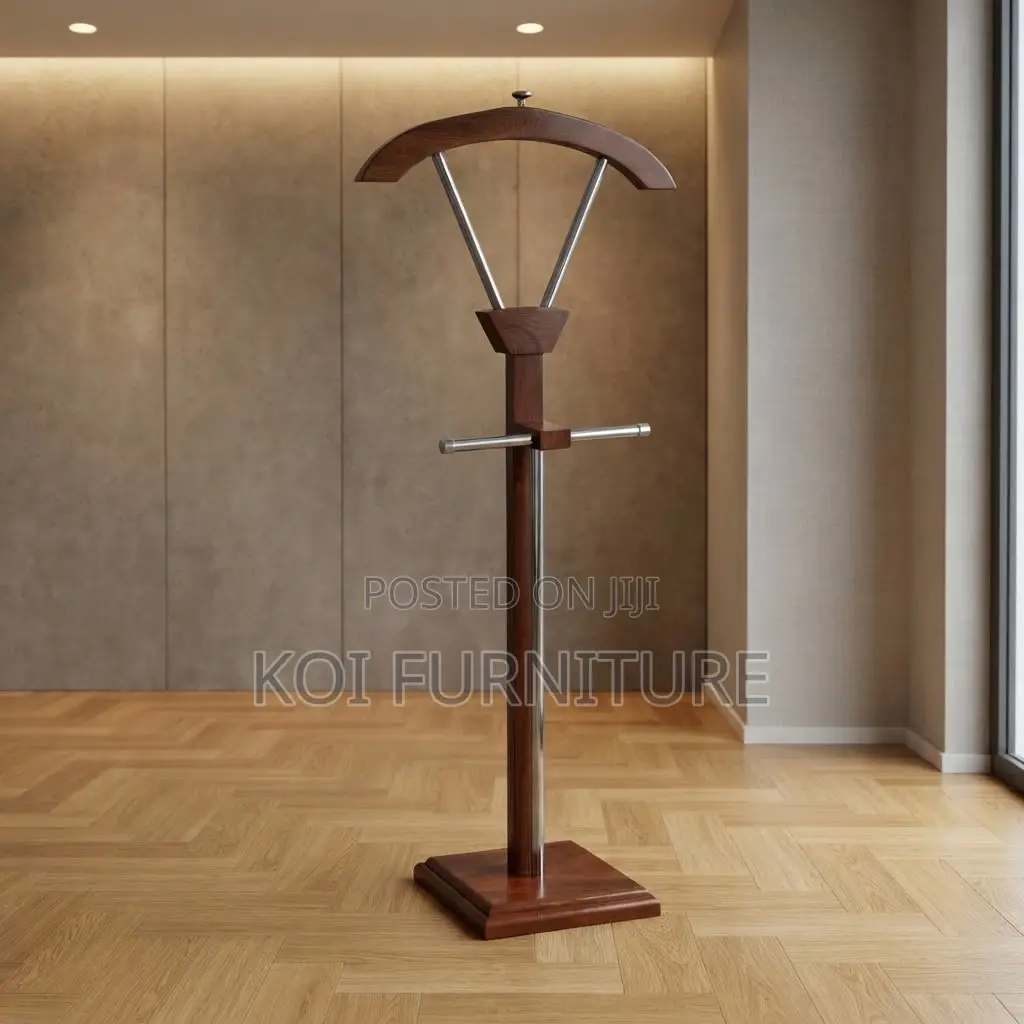 Dressers; Mahogany Desk Side Corner Apex Coat Hanger