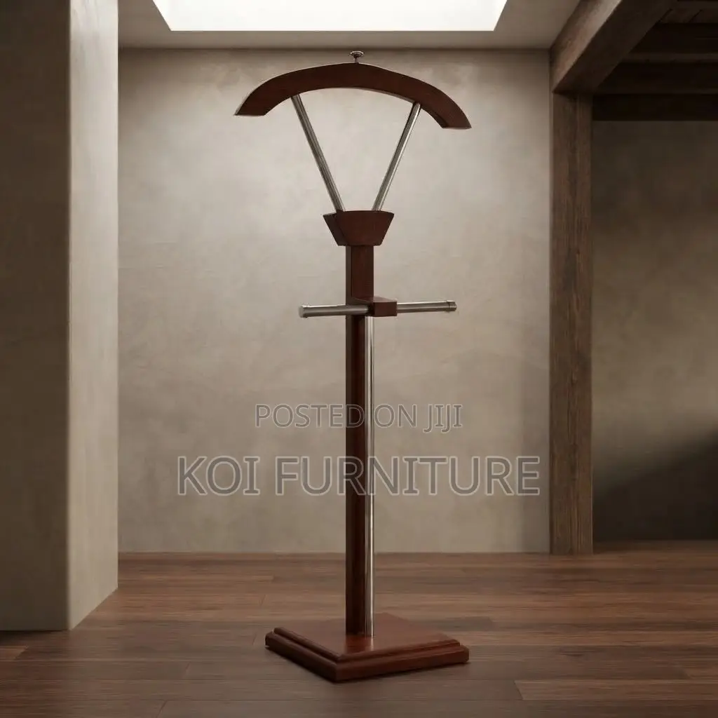 Dressers; Mahogany Desk Side Corner Apex Coat Hanger