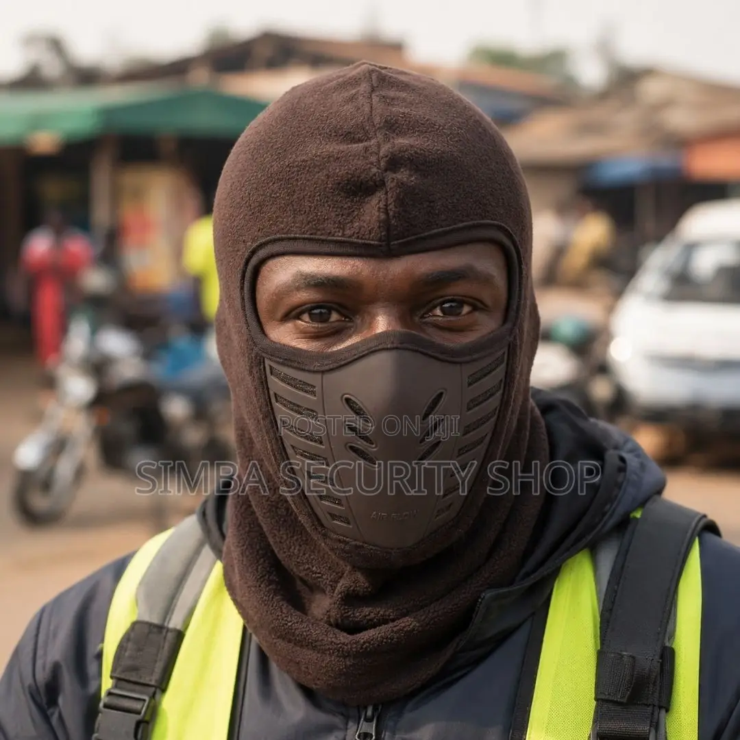 Full Face Mask Balaclava for Motorcycle Rider With Air Filter BROWN