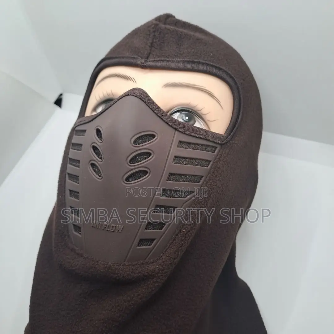Full Face Mask Balaclava for Motorcycle Rider With Air Filter BROWN