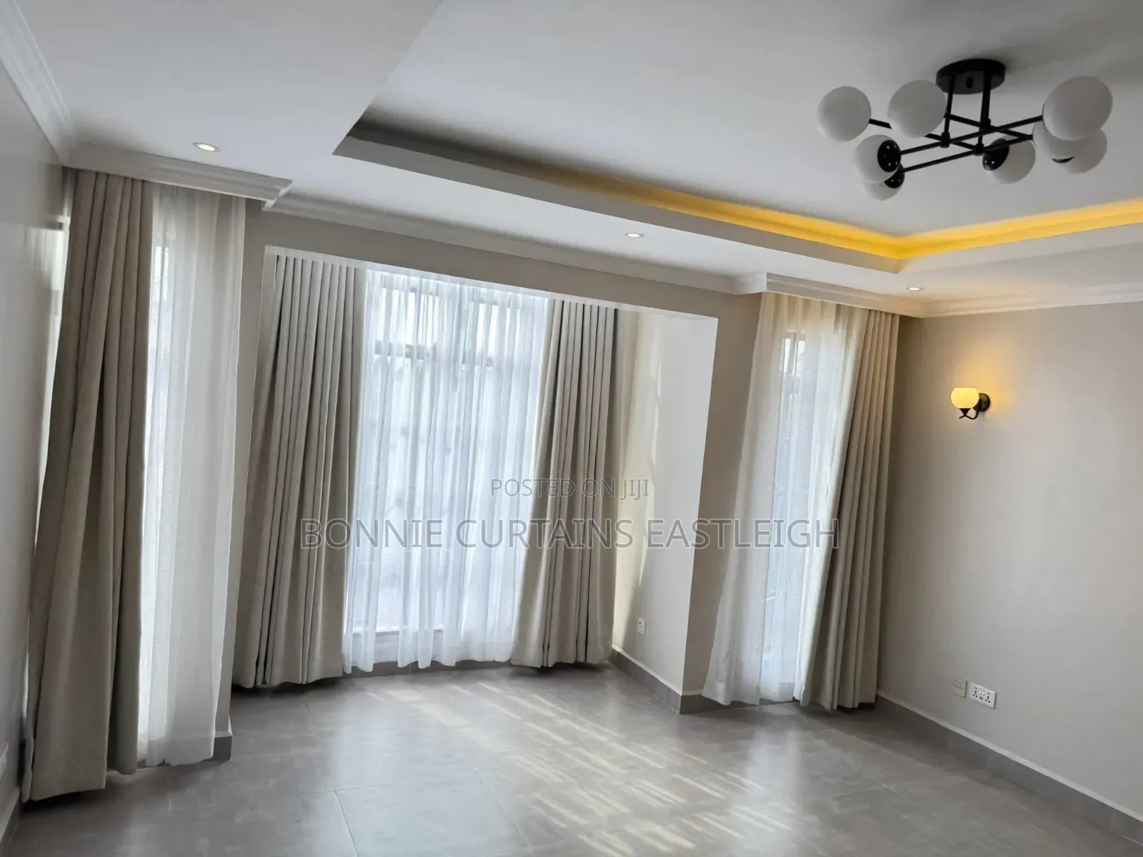 Cream Dark Elegant Curtains and Sheers for Airbnb