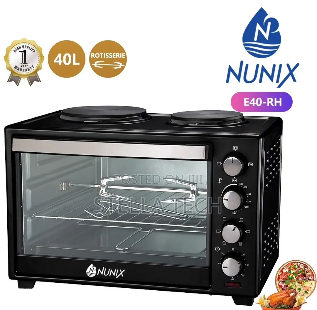 Nunix 4 Knob Settings 40 Litres Electric Rotisserie Oven