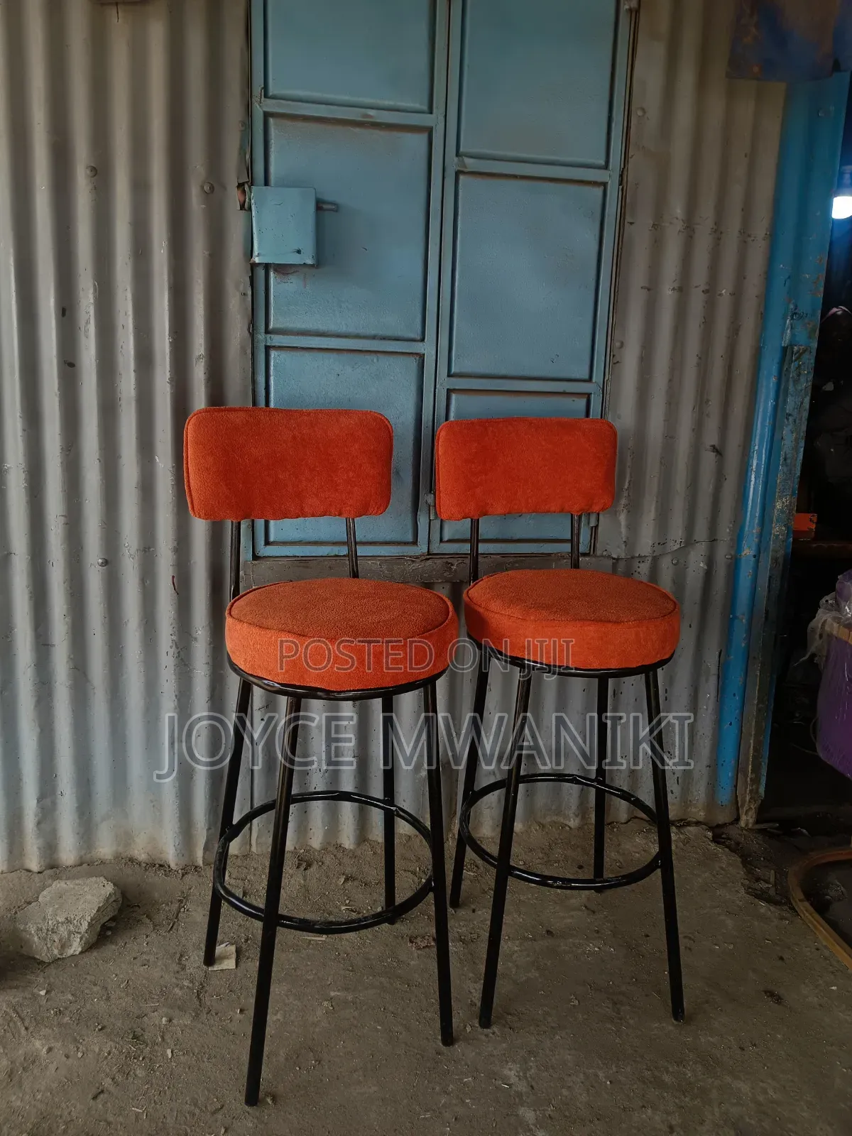 Counter Stools or Kitchen Island Stools, Orange Colour