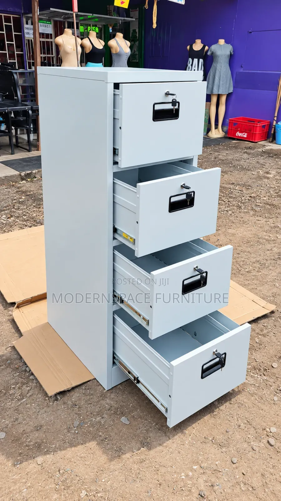 4 Drawer Metal Filing Cabinet With Lock